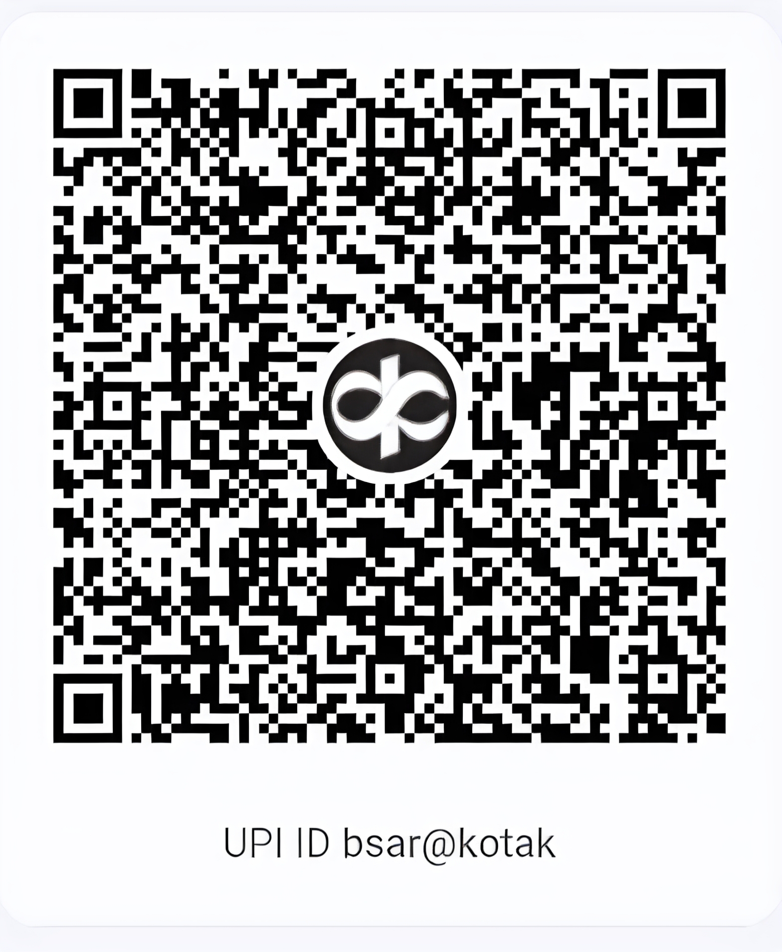 UPI QR Code for bsar@kotak